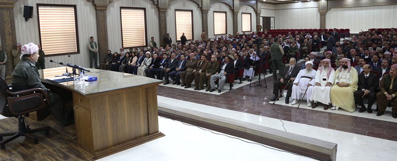 بارزانى: تا هێزی نایاسایی لە شنگال بمێننەوە ئاوەدان ناکرێتەوە