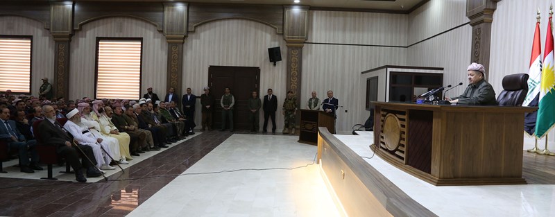 بارزانى: تا هێزی نایاسایی لە شنگال بمێننەوە ئاوەدان ناکرێتەوە