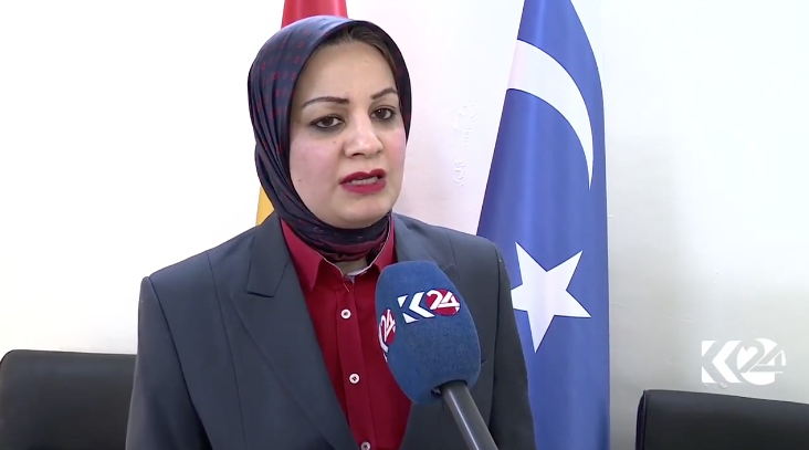 Deputy Chairperson of the Turkmen Reform and Progress Party in Kurdistan Muna Kahveci. (Photo: Kurdistan24)