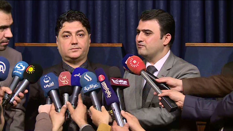 Berdevkê Serokatiya Herêma Kurdistanê Umêd Sebah û Berdevkê Navenda Rafîdeyn bo Diyalogê Talib Mihemed 
