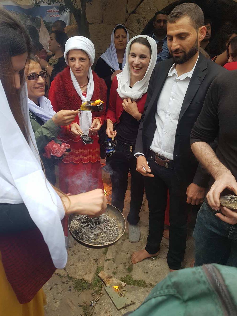 Yezidis (Ezidis) and observers from across the Kurdistan Region gathered in the Ezidi Holy Temple of Lalish in Shekhan Valley in celebration of the Ezidi New Year, April 18, 2017. (Photo: Kurdistan24)