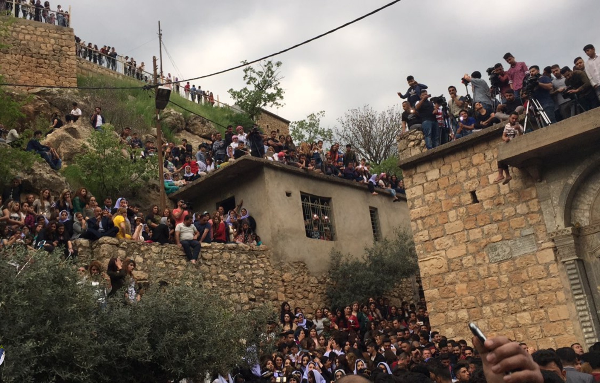Yezidis (Ezidis) and observers from across the Kurdistan Region gathered in the Ezidi Holy Temple of Lalish in Shekhan Valley in celebration of the Ezidi New Year, April 18, 2017. (Photo: Kurdistan24)