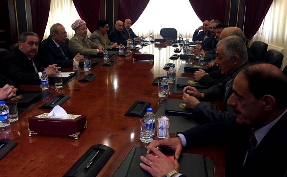 كۆبوونەوەی مەكتەبی سیاسی پارتی و یەكێتی بە سەرۆكایەتی بارزانی دەستیپێكرد