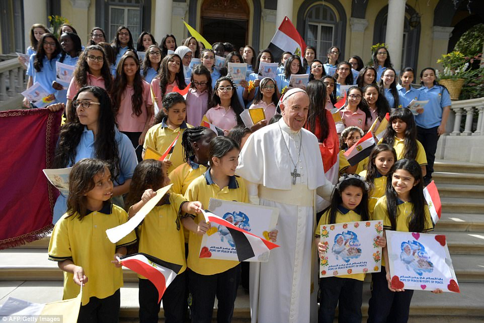 “The 80-year-old pope's visit comes 17 years after Pope John Paul II made a trip to the Arab world's most populous nation.” (Photo: AFP)