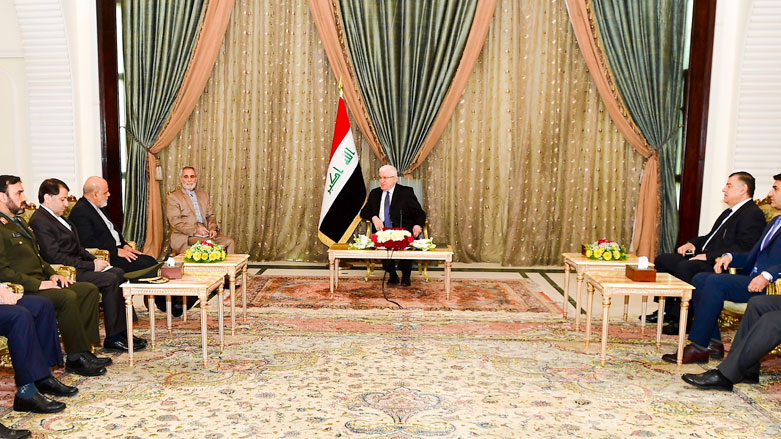 معصوم خلال اعتماد اوراق السفير الايراني الجديد لدى العراق - صورة من موقع رئاسة العراق