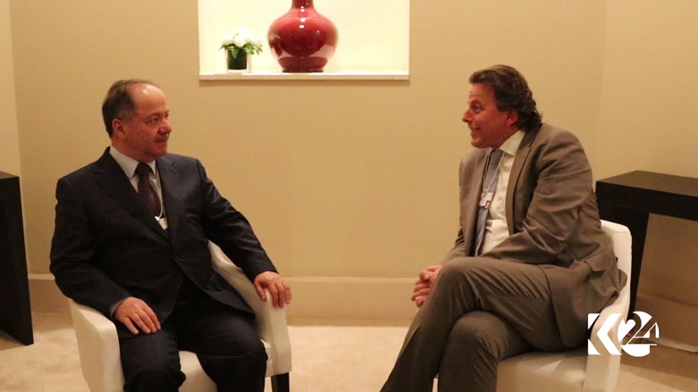 The President of the Kurdistan Region Masoud Barzani met with Dutch Foreign Minister Bert Koenders during the World Economic Forum (WEF) 2017 in Jordan, May 20, 2017. (Photo: Kurdistan24)