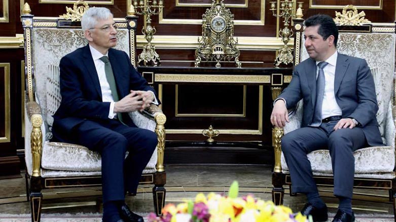 سفیر فرانسە بە مناسبت پایان مأموریتش با مسرور بارزانی دیدار کرد