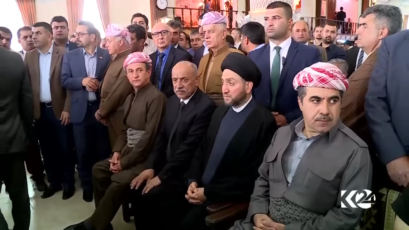 A high-level delegation from the Kurdistan Democratic Party attended the funeral of Nawshirwan Mustafa.