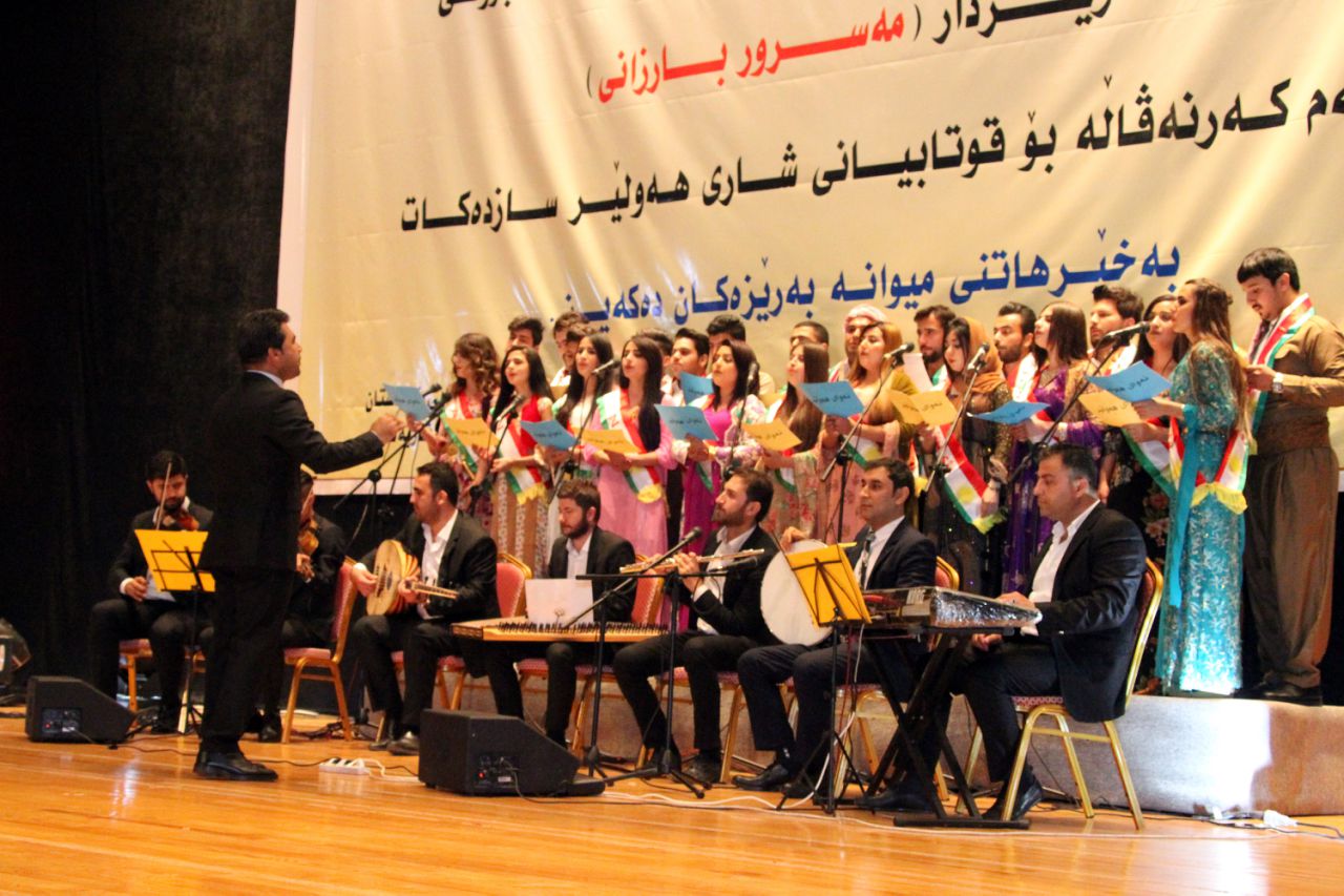 Masrour Barzani, the Chancellor of the Kurdistan Region Security Council (KRSC), attended a supportive gathering for the independence referendum organized by the Kurdistan Student Union. (Photo: KSU)