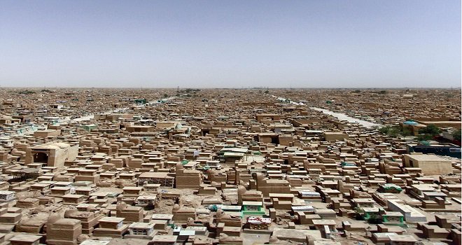 به‌ وێنه‌.. وادی السلام یه‌كێكه‌ له‌ گه‌وره‌ترین گۆڕستانه‌كانی جیهان