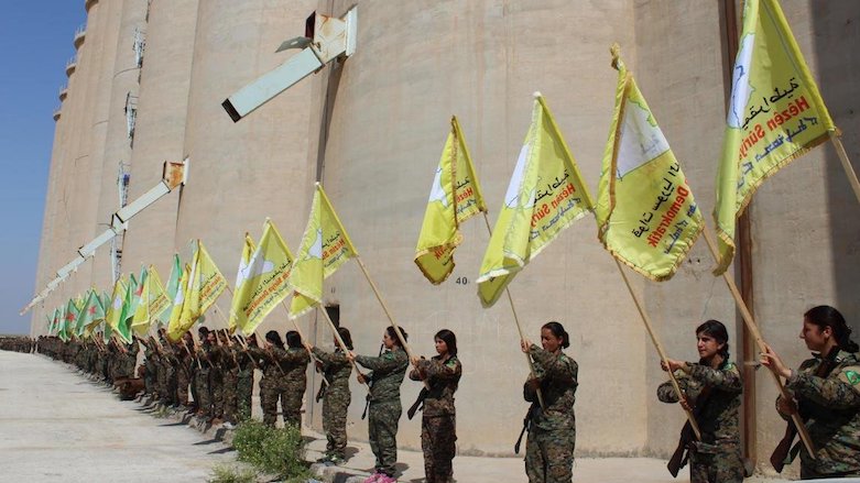 SDF said 250 Kurdish and Arab female cadets graduated from the training session. (Photo: SDF)