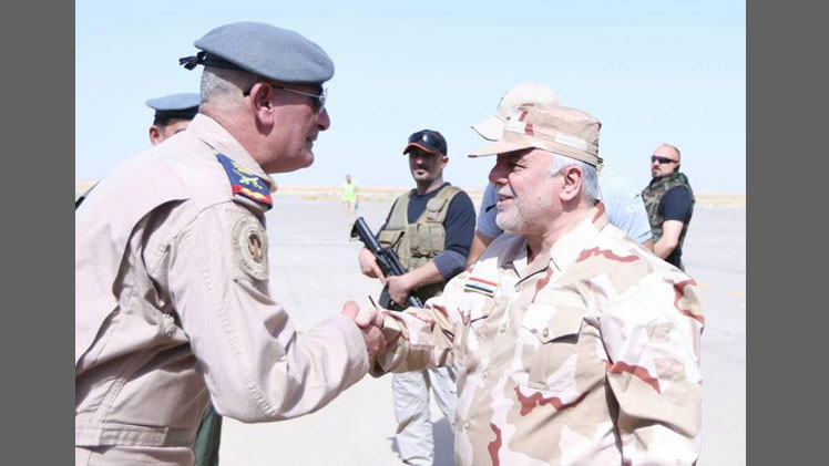 العبادي لحظة وصوله الى الموصل - صورة من المكتب الاعلامي لرئيس الوزراء العراقي