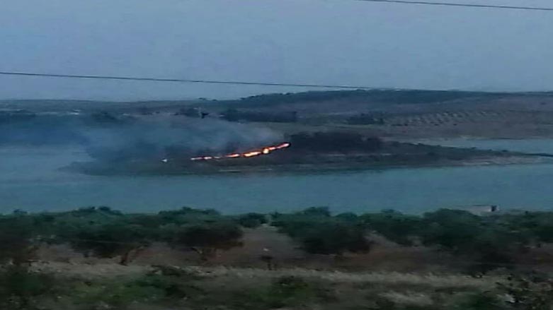 له‌ عه‌فرين ميليشياكانى سه‌ر به‌ توركيا دوورگه‌يه‌كى به‌نداوى مه‌يدانكێيان سووتاند