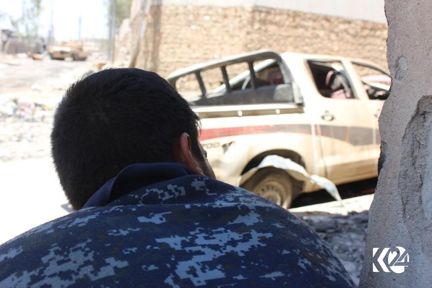 بە وێنە... شەڕ و وێرانكاری گەڕەكێكی مووسڵ