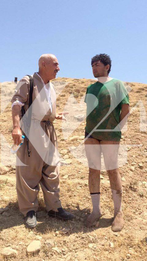 The pakistani-American man was given water and questioned by Peshmerga forces. (Photo: Kurdistan24)