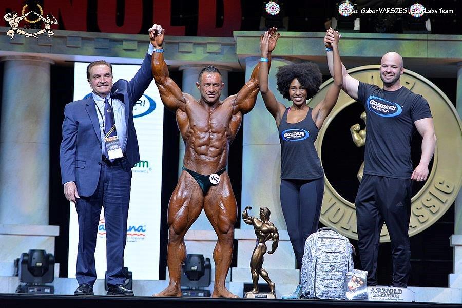 Ahmed Fauzi during his 2017 Amatuer Arnold Classic 100-kilogram category victory. (Photo: Gabor Varszegi)