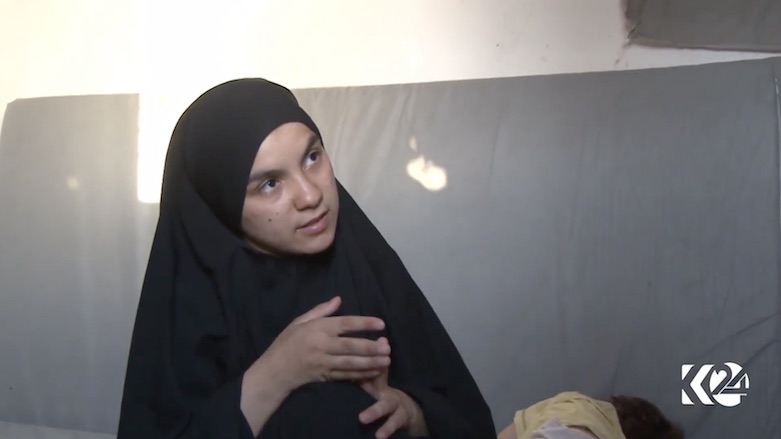 20-year-old Nur Al-Huda said she gave birth to her first child when she was 15. (Photo: Kurdistan24)