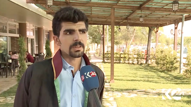Human rights activist Firat Icicak speaks to Kurdistan 24 from Sanliurfa Prove, Kurdistan of Turkey. (Photo: Kurdistan 24)