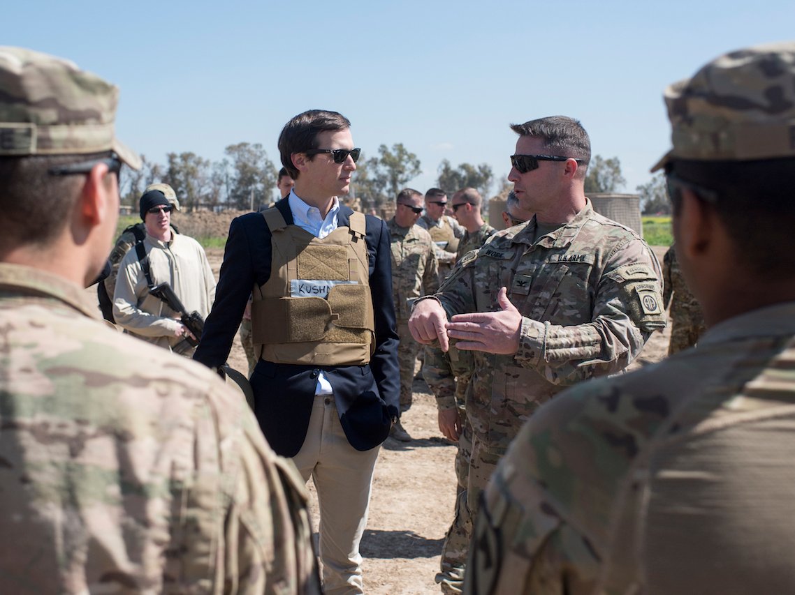 Kushner at a forward operating base near Qayyarah West in Iraq. (Photo: Chairman of the Joint Chiefs of Staff/Flickr)