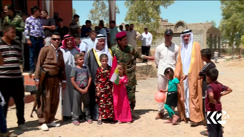 Returned Arab families to the town of Makhmour, south of Erbil, July 31, 2017. (Photo: Kurdistan 24)