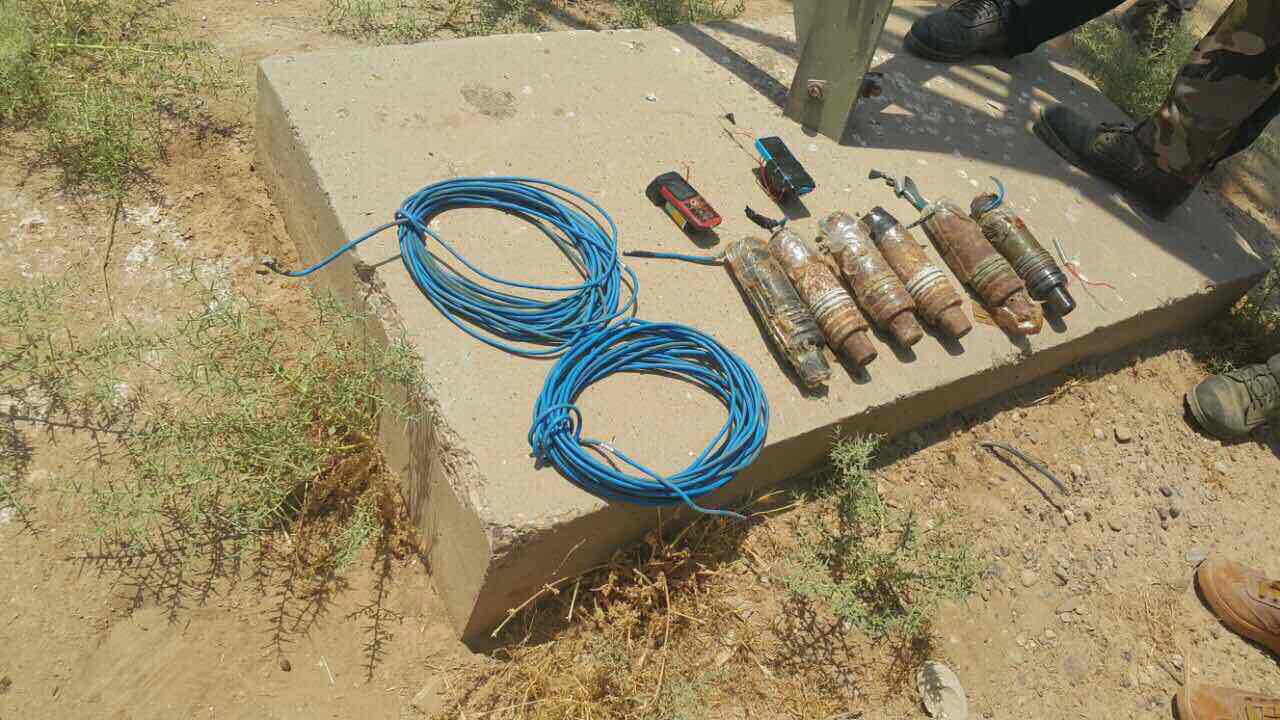 Kurdish security defuse six booby traps in the northwestern of Kirkuk Province, Kurdistan Region, July 6, 2017. (Photo: Kurdistan24)