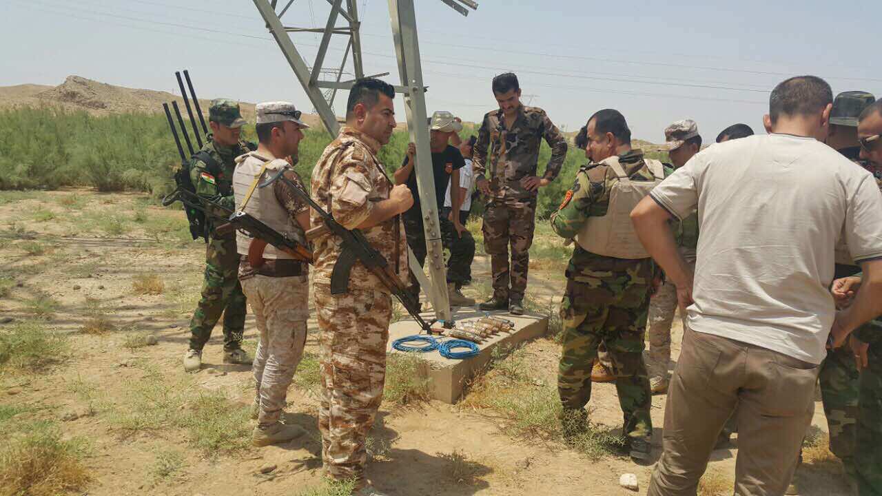 Kurdish security defuse six booby traps in the northwestern of Kirkuk Province, Kurdistan Region, July 6, 2017. (Photo: Kurdistan24)