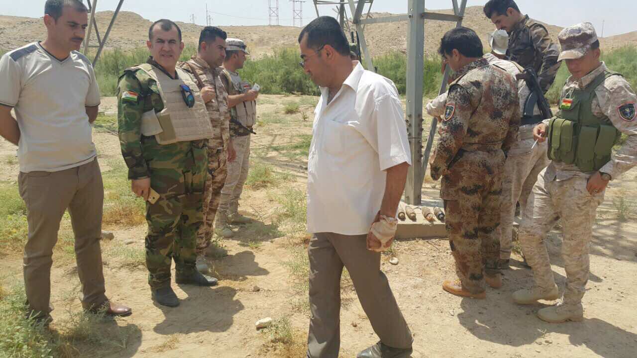 Kurdish security defuse six booby traps in the northwestern of Kirkuk Province, Kurdistan Region, July 6, 2017. (Photo: Kurdistan24)