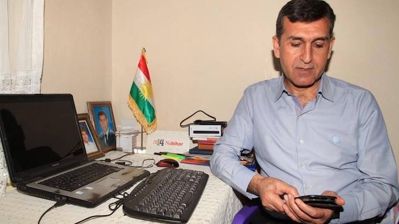 Rosan Lezgin, the founder and editor of the first Kurdish Zazaki newspaper at his home in Diyarbakir, 2014. (Photo: Lezgin)