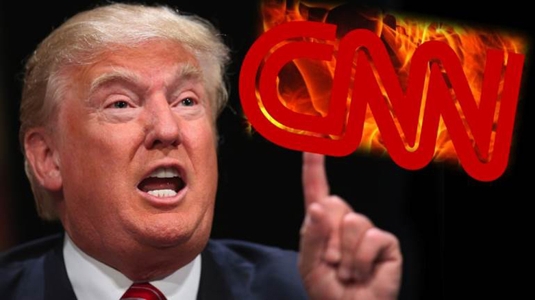 تره‌مپ CNN ده‌داته‌ به‌ر بۆكس و به‌ زه‌ویدا ده‌دات