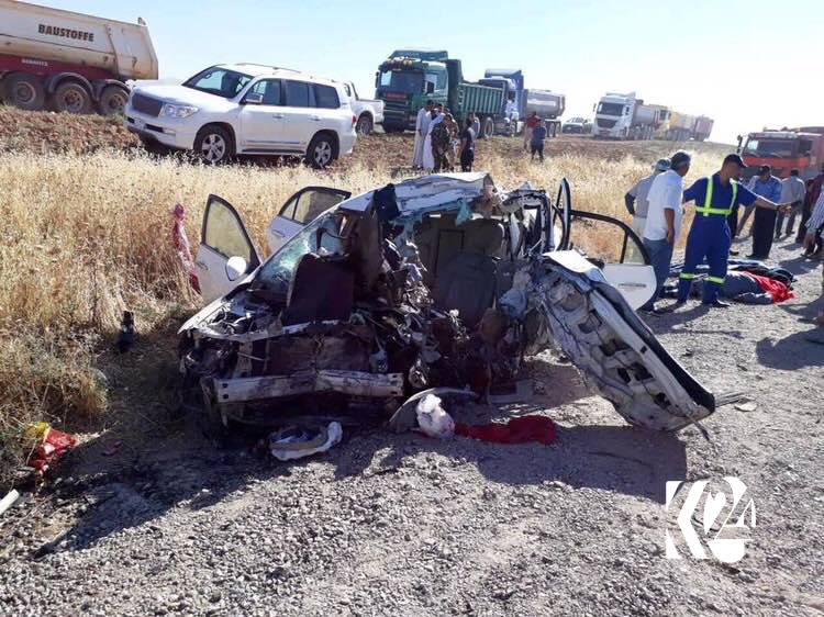 لە رووداوێکی ھاتووچۆدا پێنج کەس گیانيان لەدەستدا  