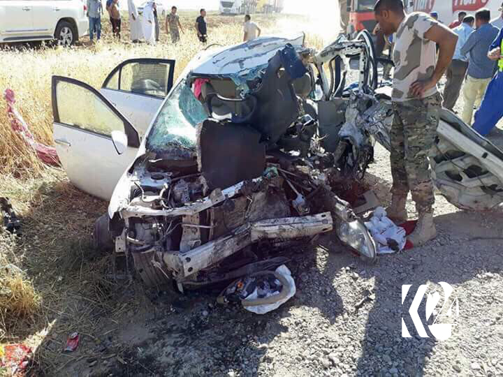 لە رووداوێکی ھاتووچۆدا پێنج کەس گیانيان لەدەستدا  