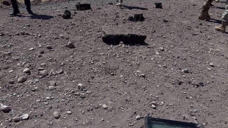 The site of the IED blast on the road to Batifa town in Duhok Province, Kurdistan Region, Aug. 7, 2017. (Photo: Kurdistan 24)