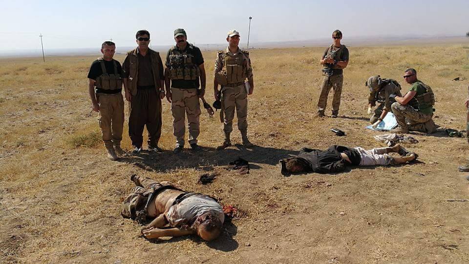 Peshmerga forces kill three Islamic State (IS) suicide bombers in the Kaske area, northeast of Tal Afar town in northern Iraq, Aug. 23, 2017. (Photo: Kurdistan 24)