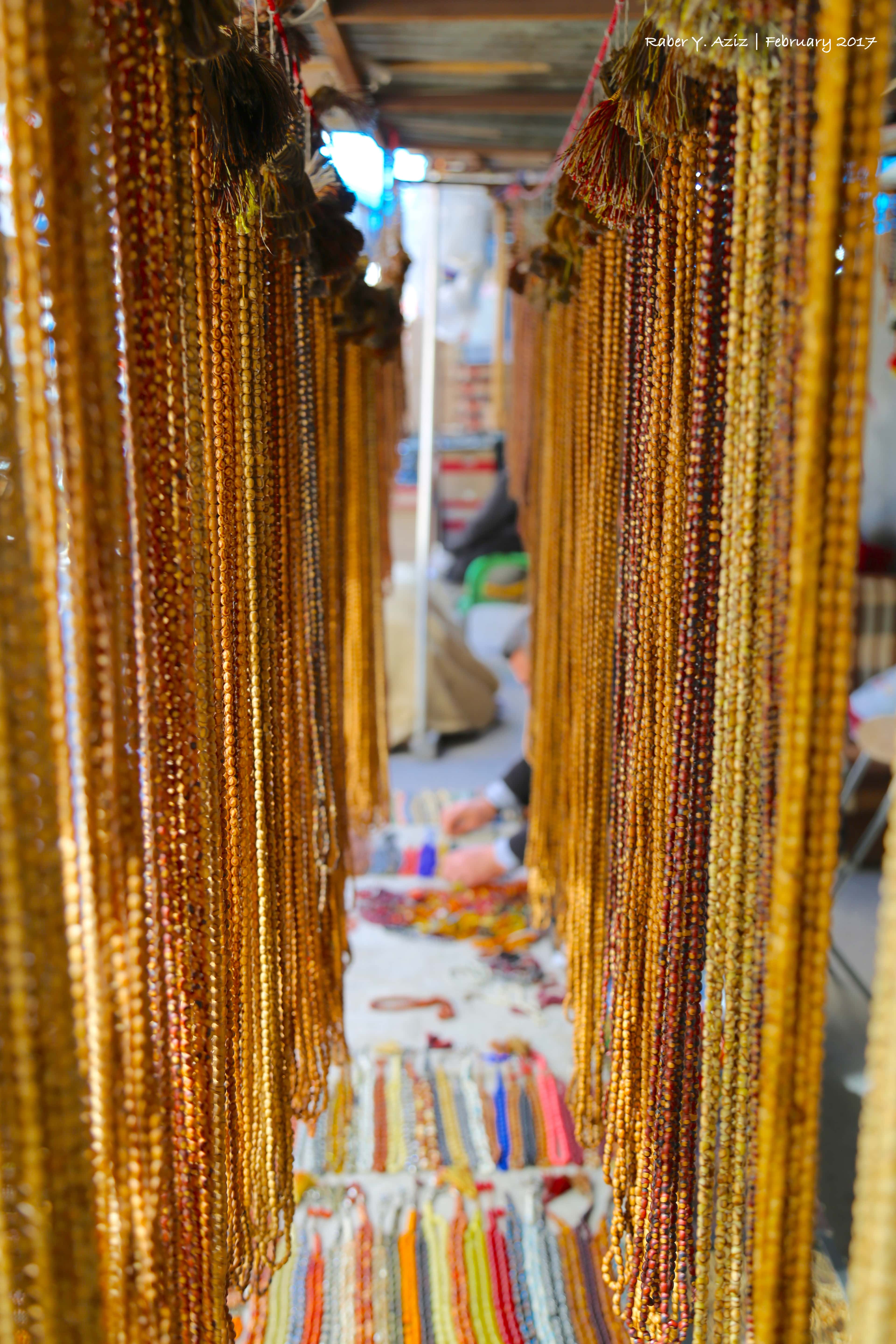 Some rosaries in the downtown near Erbil Citadel, the Kurdistan Region. (Photo: Raber Aziz)