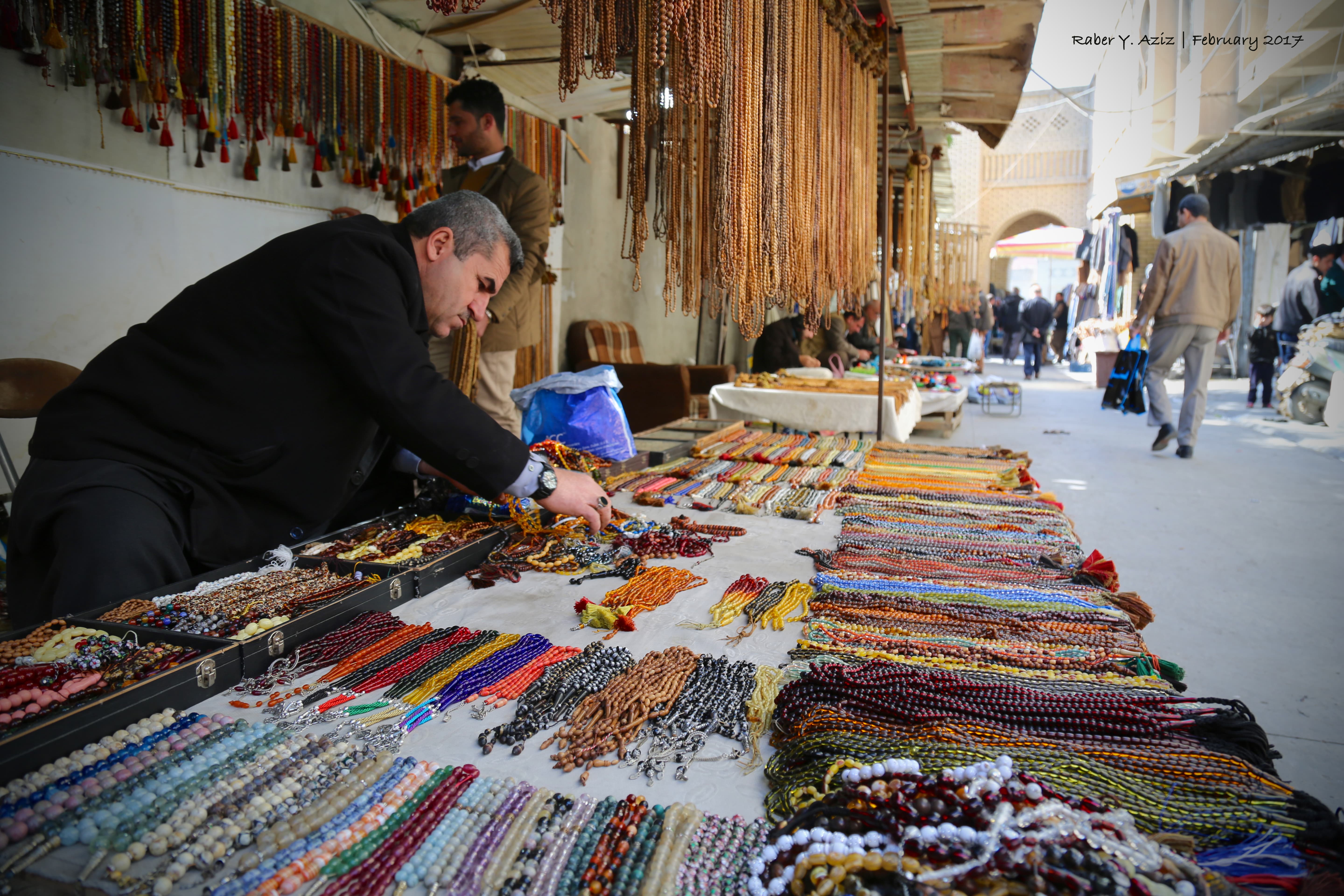 Some rosaries in the downtown near Erbil Citadel, the Kurdistan Region. (Photo: Raber Aziz)