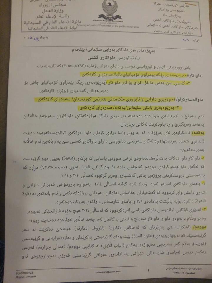 سەدان سكاڵا لەسەر كۆمپانیای نالیا و چاڤیلاند تۆمار دەكرێت