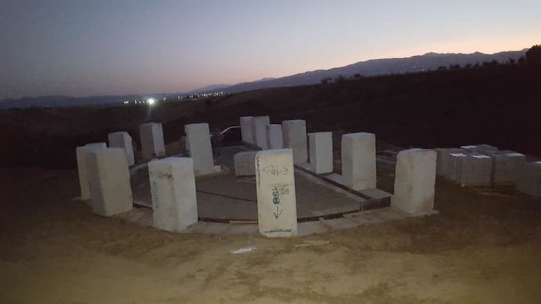 The former, unfinished state of the now destroyed monument for Curukkaya in his home province of Bingol. (Photo: PAK)