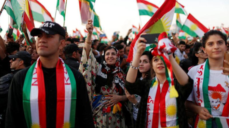 People celebrate to show their support for the upcoming Monday independence referendum in Erbil, Kurdistan Region, Sept 22, 2017. (Photo: Reuters)