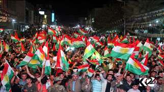 People in the capital of the Kurdistan Region rally ahead of the independence referendum scheduled for Sep. 25. (Photo: Kurdistan 24)