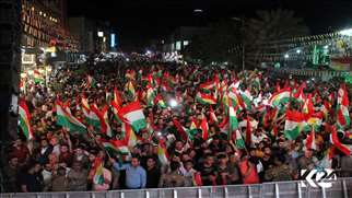 People in the capital of the Kurdistan Region rally ahead of the independence referendum scheduled for Sep. 25. (Photo: Kurdistan 24)
