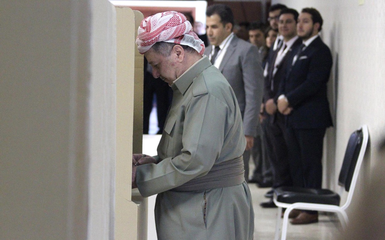 In Photos President Barzani Votes In Historic Independence Referendum