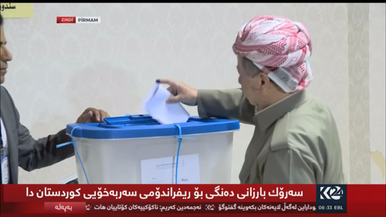 بالصور.. قادة كوردستان يدلون باصواتهم في 