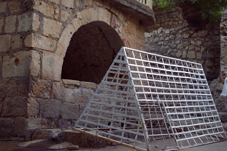 The outside pool of the White Spring, from which any pilgrim may wash and drink
