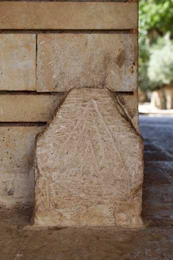 Architectural details fill the courtyard