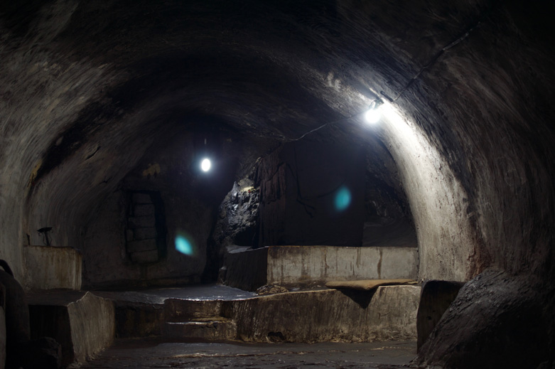 The shrine of Sheikh Obakr. In the background is a chamber whose entrance has been sealed.