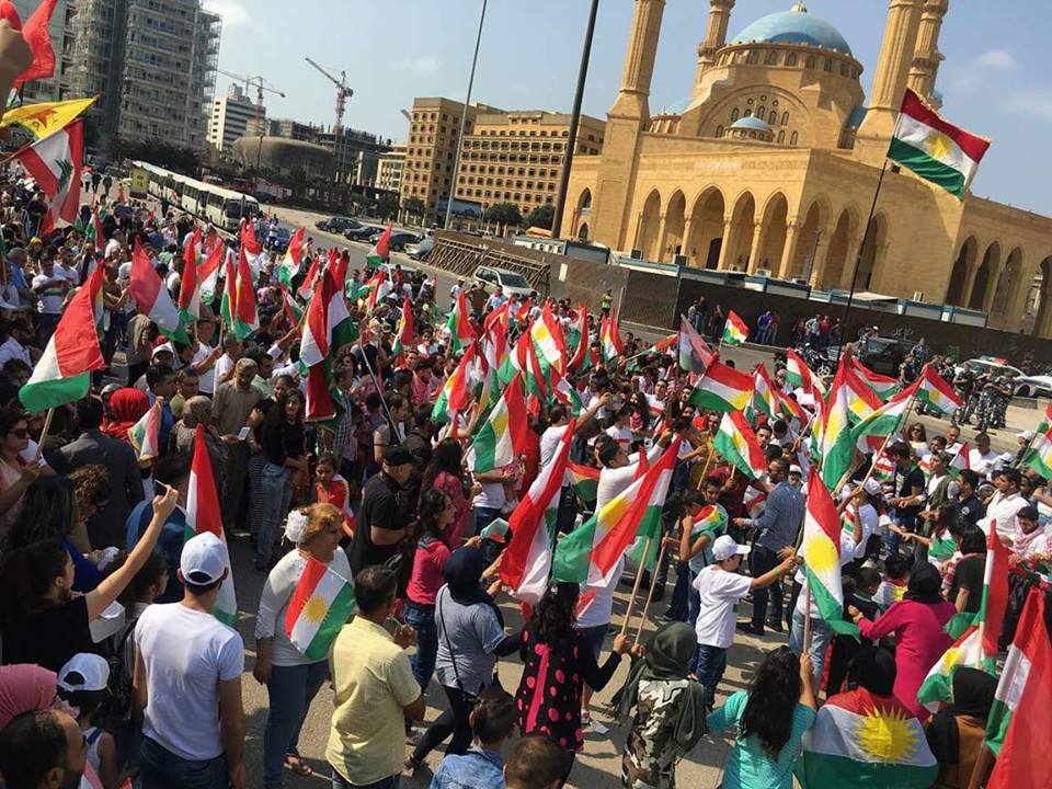 لە لوبنان ئاھەنگێك بۆ پاڵپشتی سەربەخۆیی كوردستان بەڕێوە دەچێت