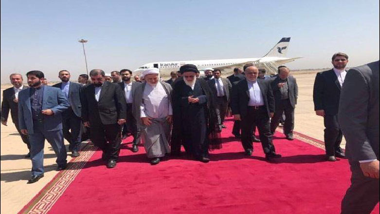 همام حمودی معاون اول رئیس پارلمان عراق در فرودگاه بغداد از شاهرودی استقبال کرد