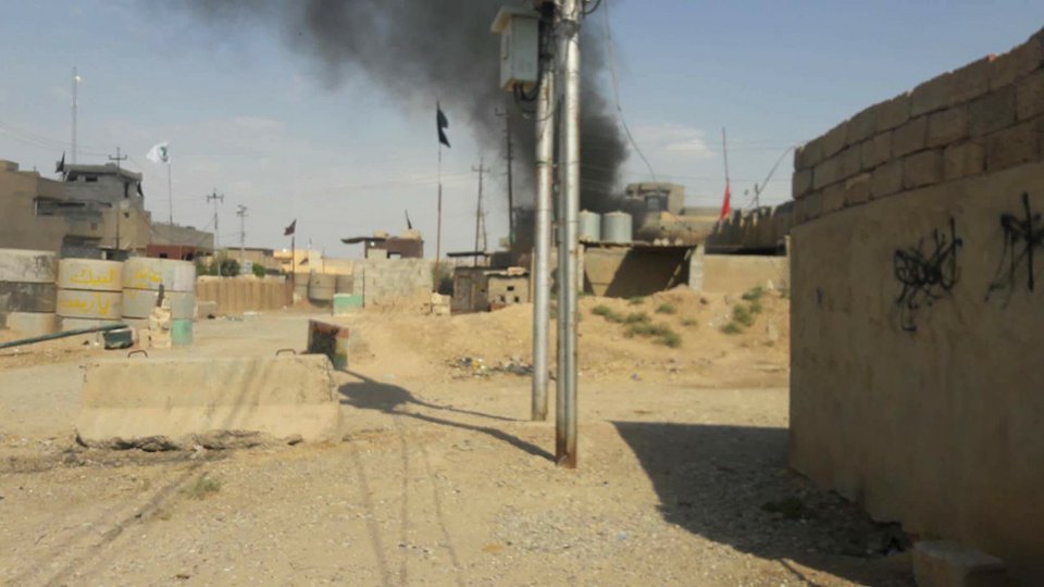 حەشدی شەعبی بارەگایەكی یەكێتی سوتاند