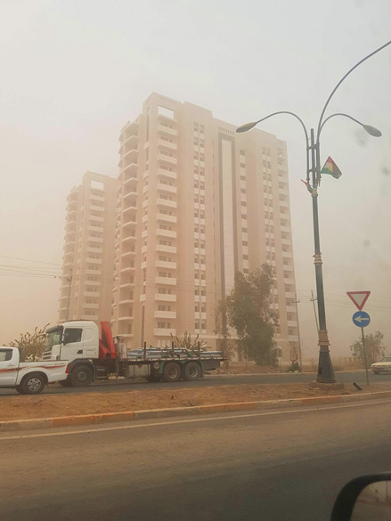 Dust storm in Erbil, October 29, 2017.