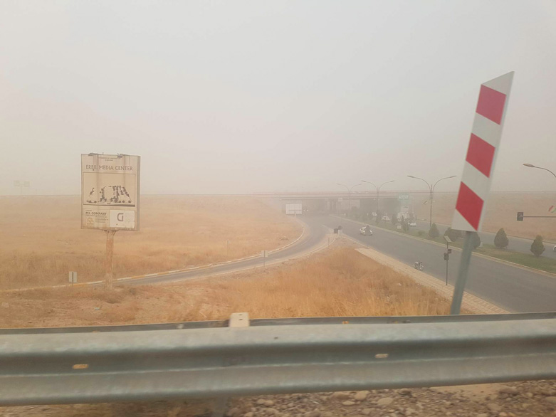 Dust storm in Erbil, October 29, 2017.